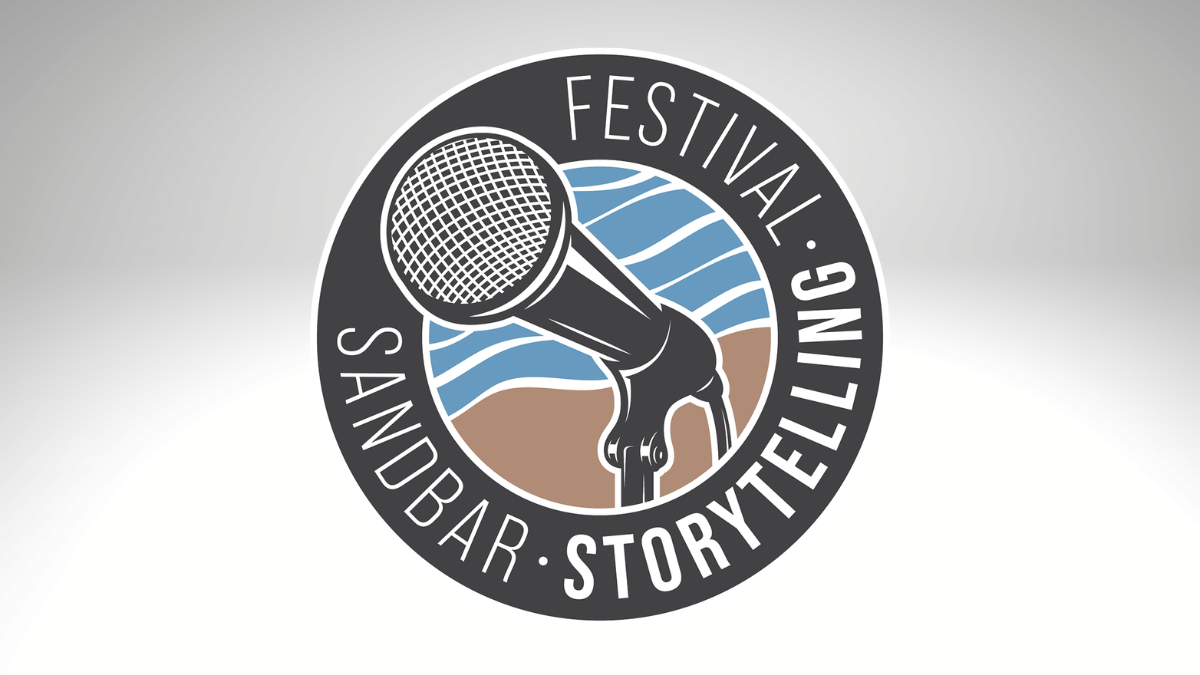 Sandbar Storytelling Festival logo for Business and Immigrant Stories events at the Winona County Historical Society