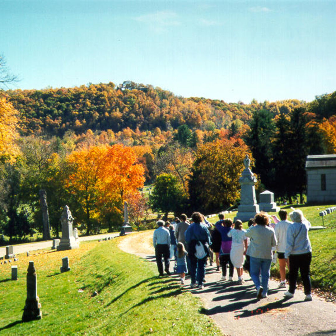 Winona County Historical Society tours for Voices of the Past Cemetery Walk at Woodlawn Cemetery