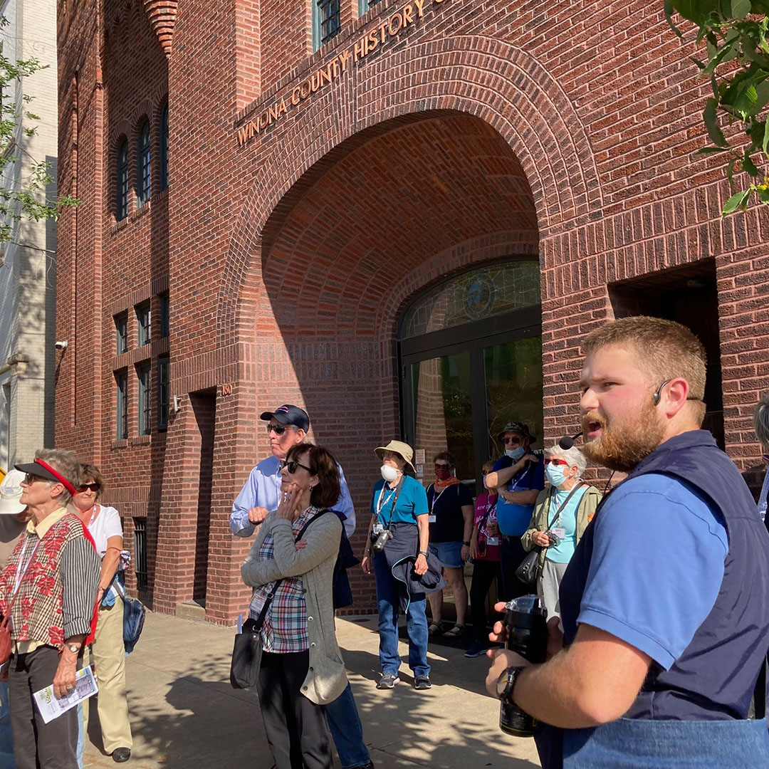 Winona County Historical Society Walking Tours with Brogan