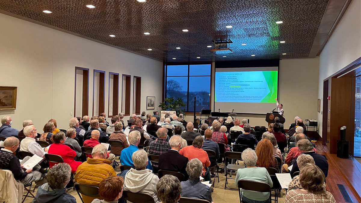 Winona County Historical Society program in Wanek Hall