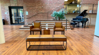 Winona County History Center Slaggie Family Lobby seating area