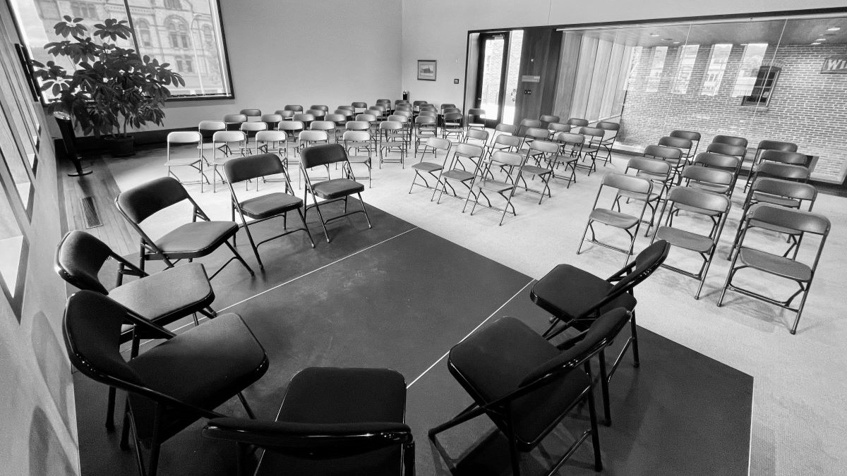 Wanek Hall concert setup at Winona County History Center