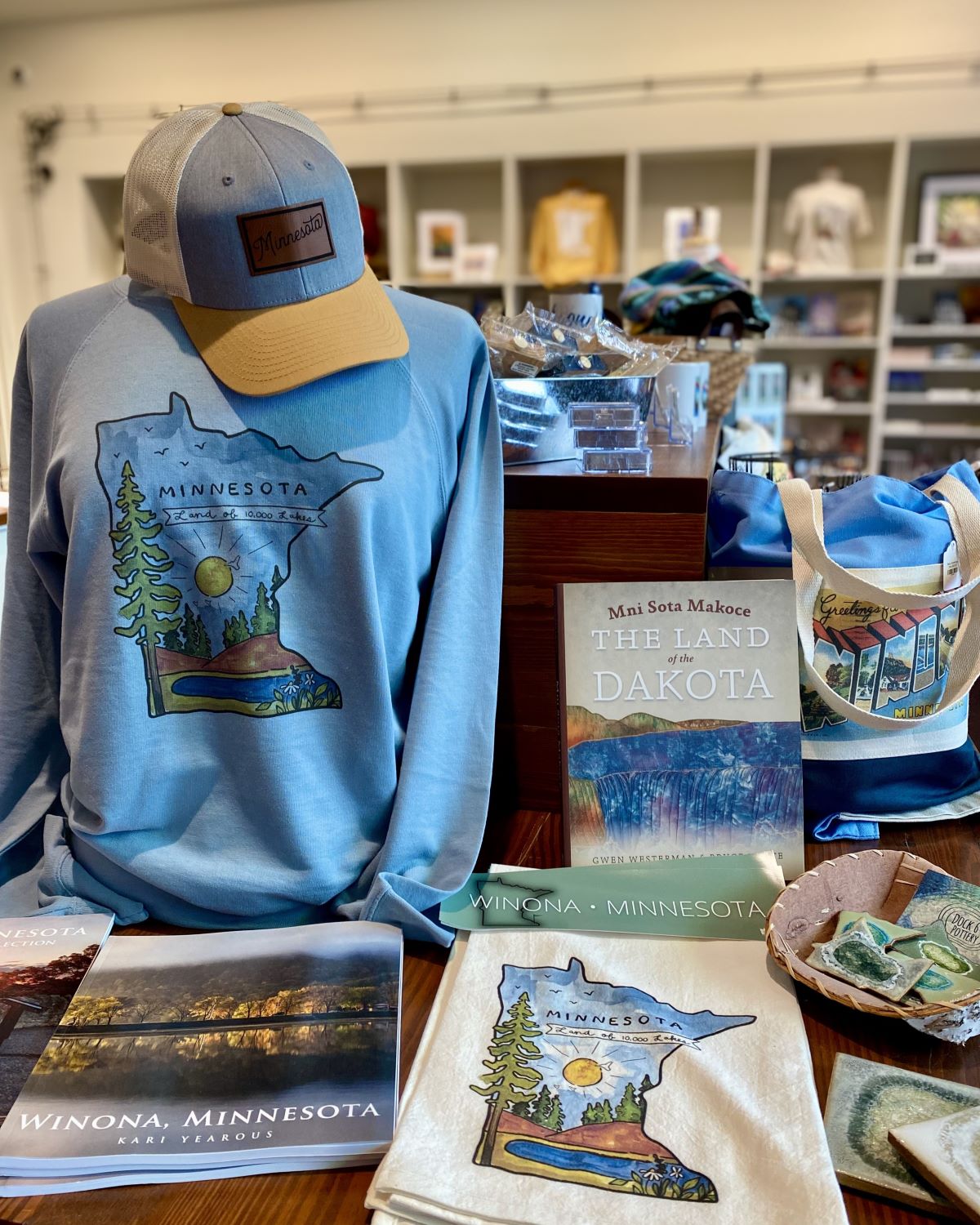 Merchandise in the Winona County History Center gift shop