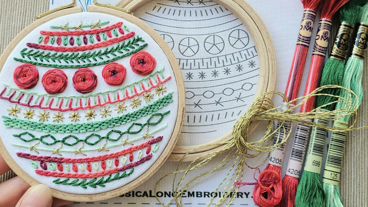 Holiday embroidery class at Winona County Historical Society