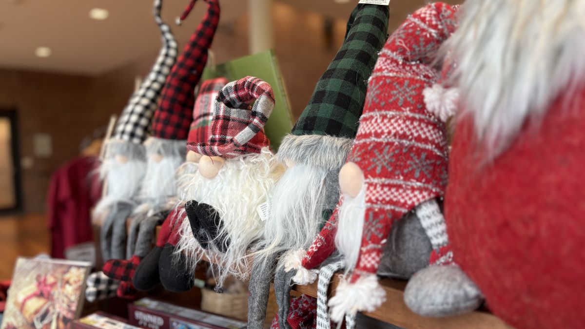 Gnomes in the Winona County Historical Society Museum Shop.